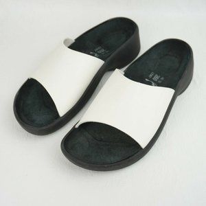 Womens Birkenstock Tatami Slides Sandals White Vegan Leather Shoes sz 40 9-9.5M